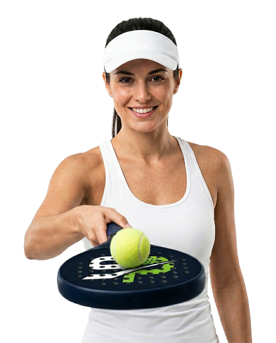 KI-generierte Darstellung einer Padelspielerin